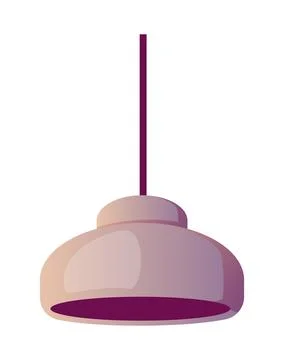 Modern hanging ceiling lamp with simple design shown in a flat vector illustr Stock Illustration