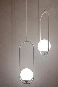 Modern hanging lamps from the ceiling Fotos Stock