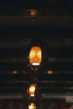 Modern hanging lights Stock Photos