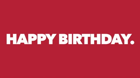 Modern Happy Birthday text on red gradie... | Stock Video | Pond5