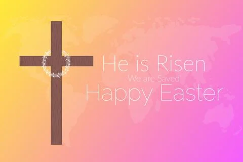 Modern Happy Easter He is Risen Illustration Stock Illustration