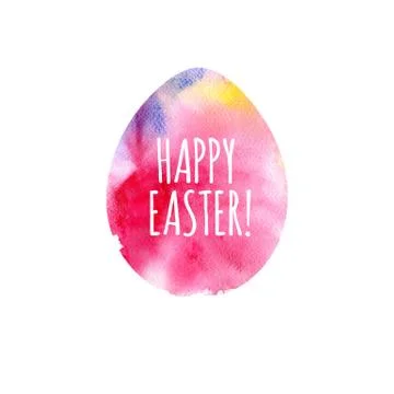 Modern Happy Easter template for greeting card or invitation design with br.. Stock Illustration