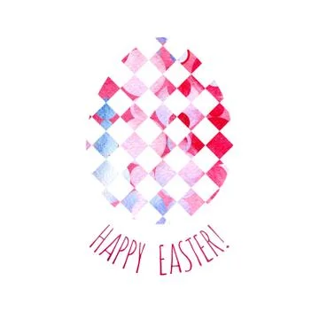 Modern Happy Easter template for greeting card or invitation design with br.. Stock Illustration