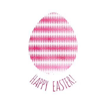 Modern Happy Easter template for greeting card or invitation design with br.. Stock Illustration