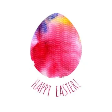 Modern Happy Easter template for greeting card or invitation design with br.. Stock Illustration