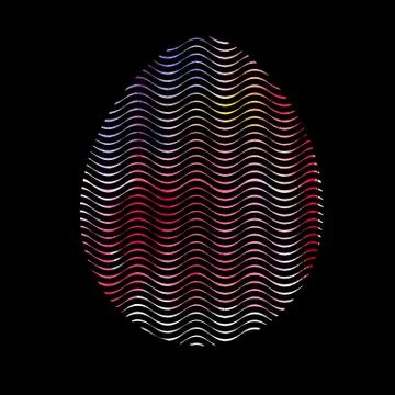 Modern Happy Easter template for greeting card or invitation design with br.. Stock Illustration