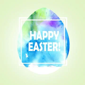 Modern Happy Easter template for greeting card or invitation design with br.. Stock Illustration