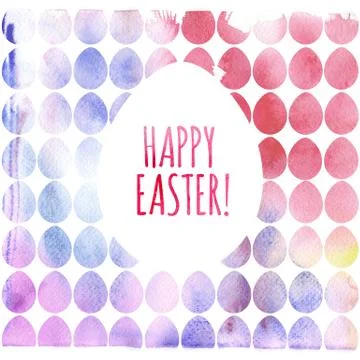Modern Happy Easter template for greeting card or invitation design with br.. Stock Illustration