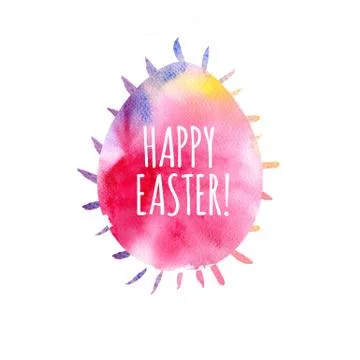 Modern Happy Easter template for greeting card or invitation design with br.. Stock Illustration