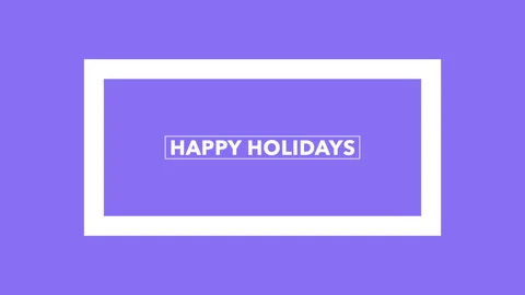 Modern Happy Holidays text in frame on purple gradient 動画素材 253875341