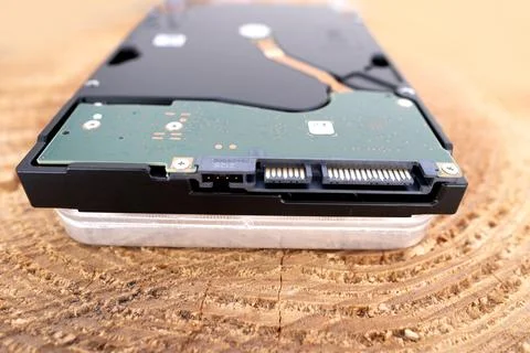 Modern hard disk scattered, evolution of modern hard disk technology and ho.. Stock Photos