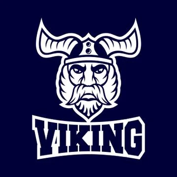 Modern harsh viking conqueror logo Illustrazione stock