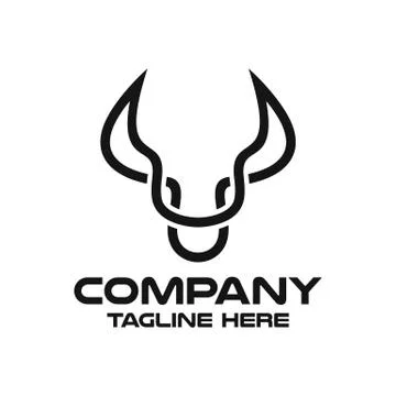 Modern head bull logo. Vector illustration. Stock Illustration