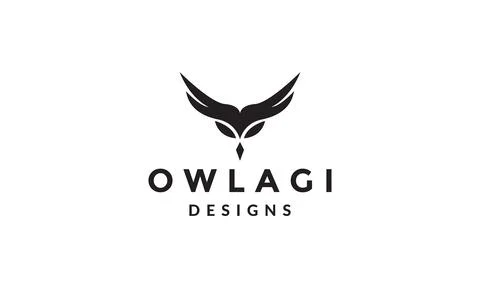 Modern head shape owl logo vector icon illustration design Illustration
