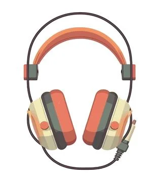 Modern headset device tech 스톡 일러스트