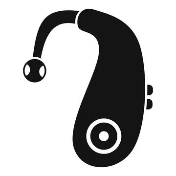 Modern hearing aid helping people with hearing loss icon Stock Illustration