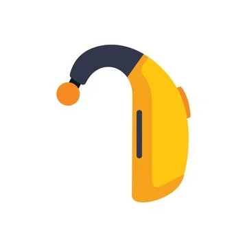 Modern hearing aid improving quality of life for hearing impaired Stock Illustration