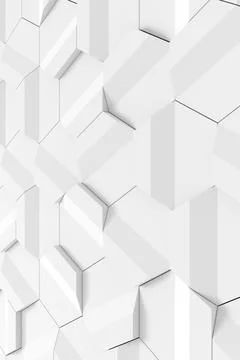 Modern hexagon tile wall. 3D rendering. Stock Illustration