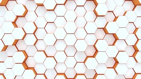 Modern hexagonal background texture pattern. Honeycombs at different level. Stock Footage 224252541