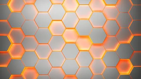 Modern hexagonal background texture pattern. Honeycombs at different level Illustrazione stock