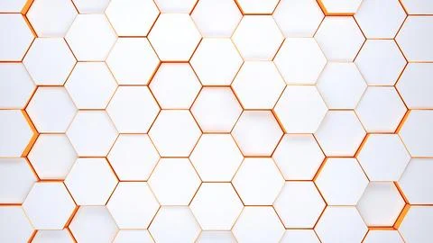 Modern hexagonal background texture pattern. Honeycombs at different level Stock Illustration