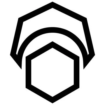 Modern Hexagonal Dome Tech Corporate Icon 스톡 일러스트
