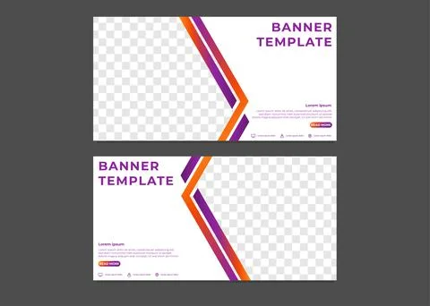 Modern hexagonal gradient business banner template	 스톡 일러스트