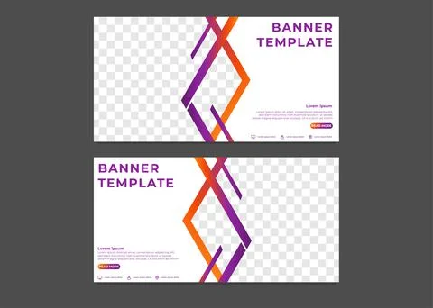 Modern hexagonal gradient business banner template	 Stock Illustration