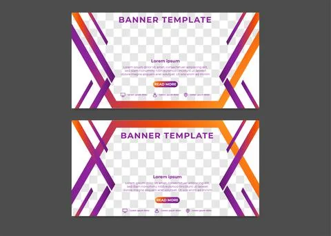 Modern hexagonal gradient business banner template	 Illustrazione stock