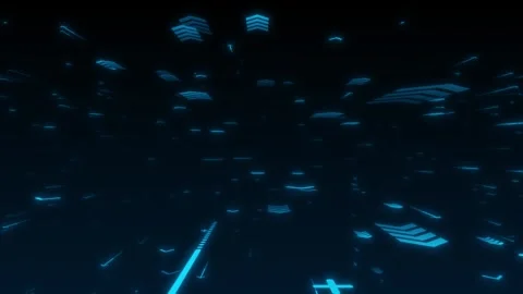 Modern hi-tech background loop animation. Business arrow up growth line technolo Stock Footage 254883289