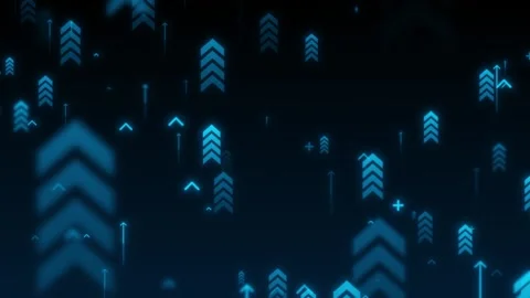 Modern hi-tech background loop animation. Business arrow up growth line technolo Video stock 254883325