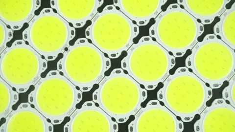 Modern High Power COB LED Chip Matrix Array Top View. 動画素材 347657128