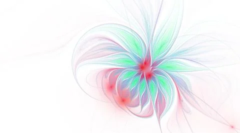 Modern high resolution flower background with large exotic looking flower Stock Illustration