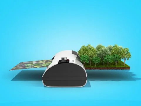 Modern high resolution wide format printing concept The real forest is transf イラスト素材