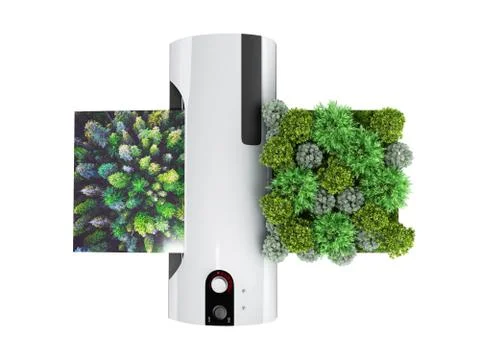 Modern high resolution wide format printing concept The real forest is transf イラスト素材