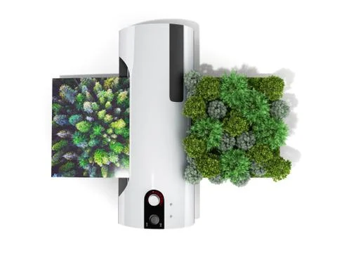 Modern high resolution wide format printing concept The real forest is transf Stockillustratie