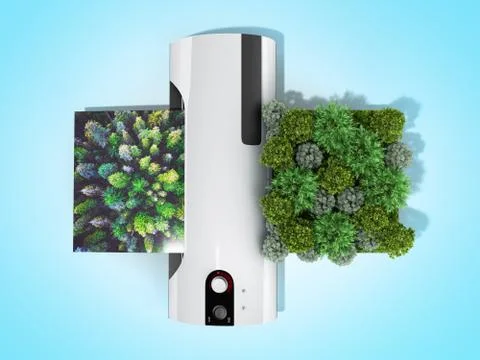 Modern high resolution wide format printing concept The real forest is transf Stockillustratie