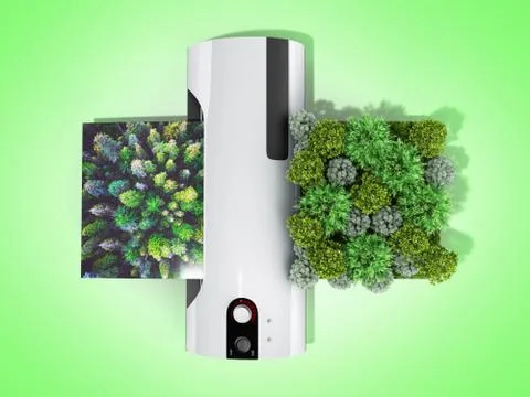 Modern high resolution wide format printing concept The real forest is transf Stockillustratie