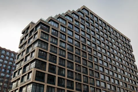 Modern high-rise multi-storey business class building, residential complex Stock-Fotos