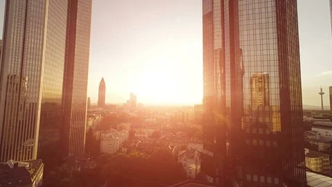 Modern high rise skyscraper buildings in financial business district Stockbeeldmateriaal 72859699