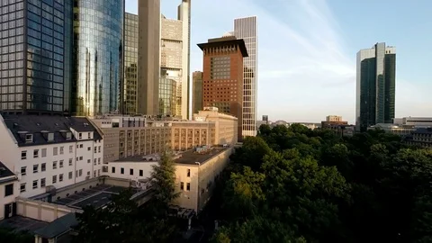Modern high rise skyscraper buildings in financial business district Video stock 72860485