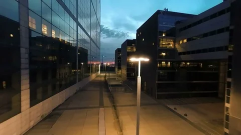 Modern high rise skyscraper buildings in financial business district 動画素材 72860853