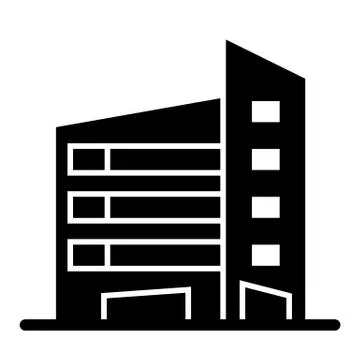 Modern high-rise solid icon. Real estate vector illustration isolated on white イラスト素材