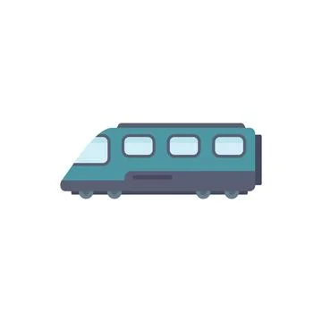 Modern high speed train approaching station flat icon Illustrazione stock