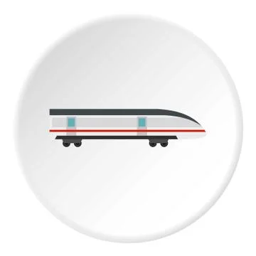 Modern high speed train icon circle Stock Illustration