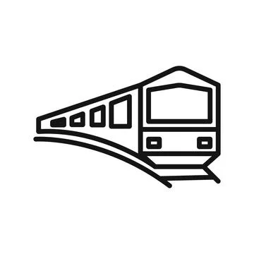 Modern High-Speed Train Icon Representing Efficient Public Transportation イラスト素材