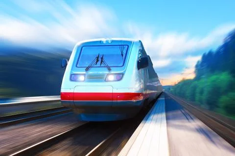 Modern high speed train Illustrazione stock