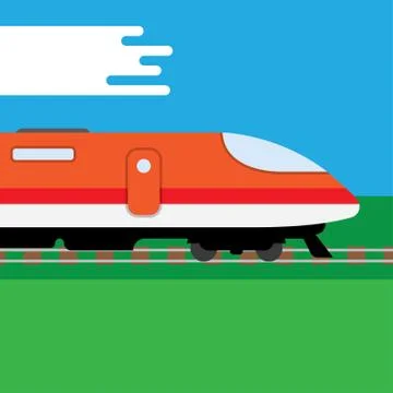 Modern high speed train Stock Illustration