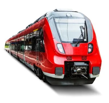 Modern high speed train isolated on white Illustrazione stock