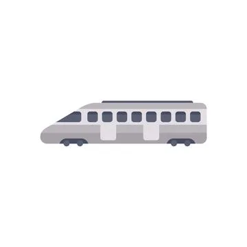 Modern high speed train moving on railway track Stock Illustration